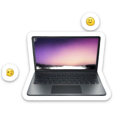 black laptop with galaxy wallpaper sticker