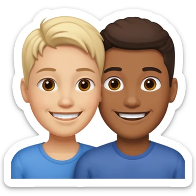 same-sex couple, simple and clear sticker