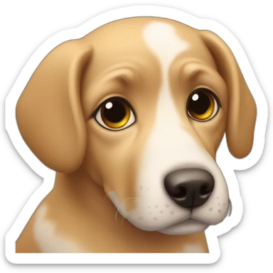 cute dog w piuppy dog eyes sticker