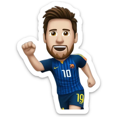 Messi scoring a goal sticker