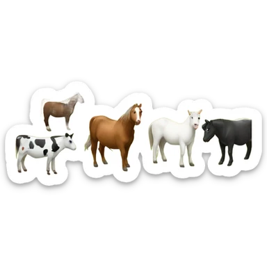 ranch with animals sticker