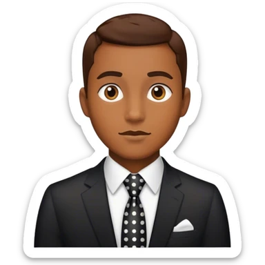 Spotty black tie sticker