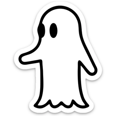 mysterious phantom figure sticker