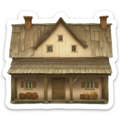 old latvian farmsted sticker