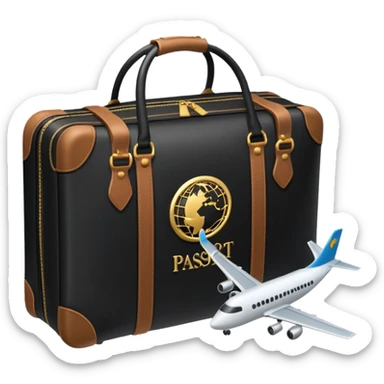 glob ,pass port, , travel bag , plane sticker