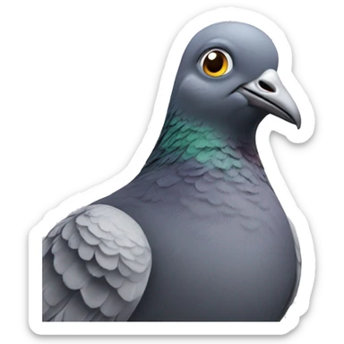 pigeon confused scratching head sticker