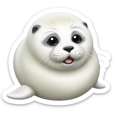 fat harp seal sticker