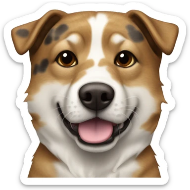 Brindle jindo dog with tortoise shell coloring, without any white fur sticker