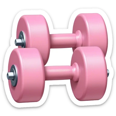 pale pink dumbell sticker
