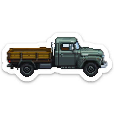 Classic ZIL-130 Soviet flatbed truck, iconic Russian vehicle from 1960s sticker