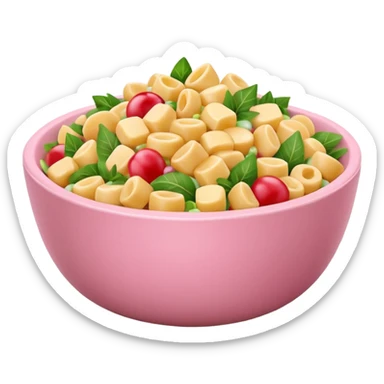 Hawaiian Mac salad light pink bowl sticker