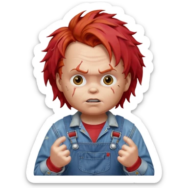 chucky shrug sticker