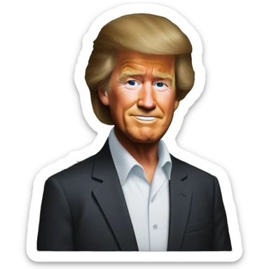 Bob Ross painting Donald Trump sticker