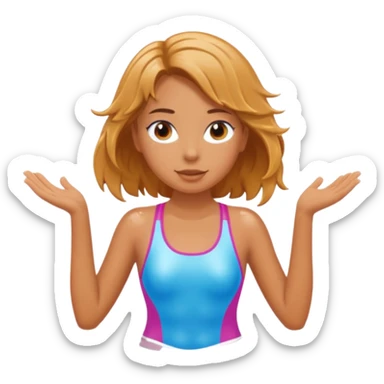 swim girl sticker