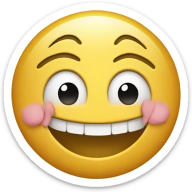 Emoji face gold teeth pinky finger pointed to smiling mouth sticker