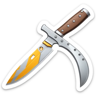 Drop point blade sticker