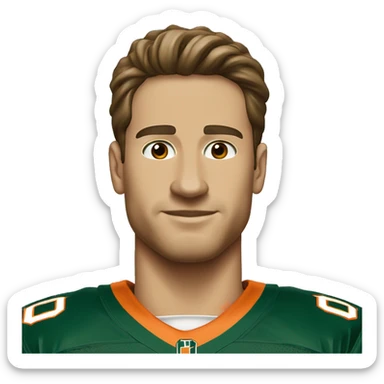 Cameron ward in a Miami hurricanes jersey sticker