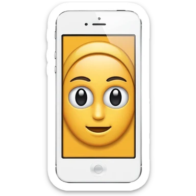 Beyaz iPhone kalp sticker