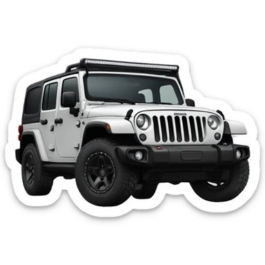 a jeep rubicon black color sticker