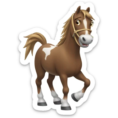 Caballo con brakets  sticker