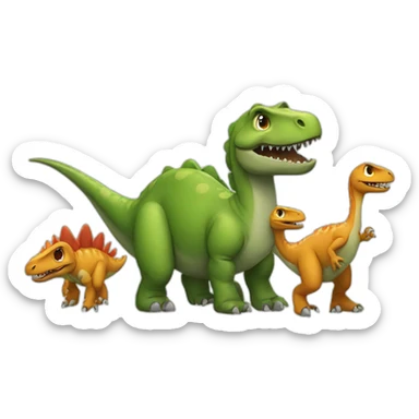  dinosaur family(all the members) sticker