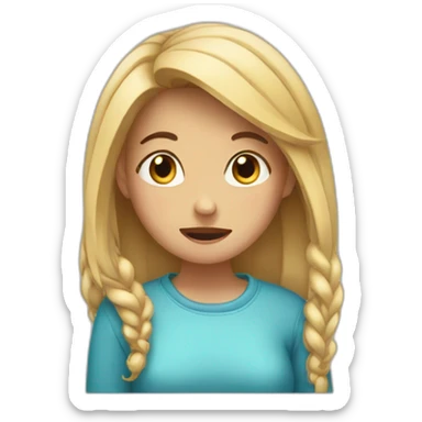 embarrassed girl  sticker