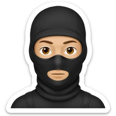 Hombre con pasamontañas  sticker