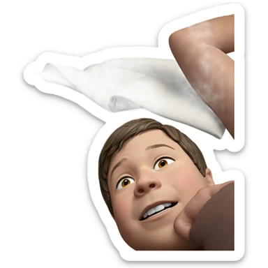 male in deep contemplation sticker