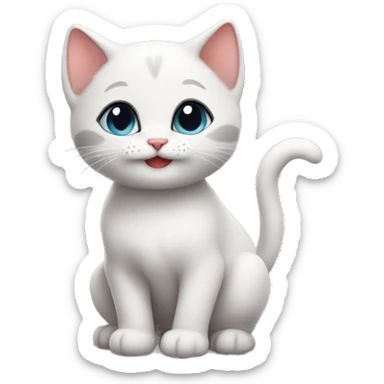 Cute kitten being in love and super cute looking  sticker