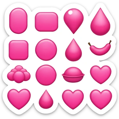 collection of several stuff It's a bright pink soft and it's not too flashy or too red! sticker