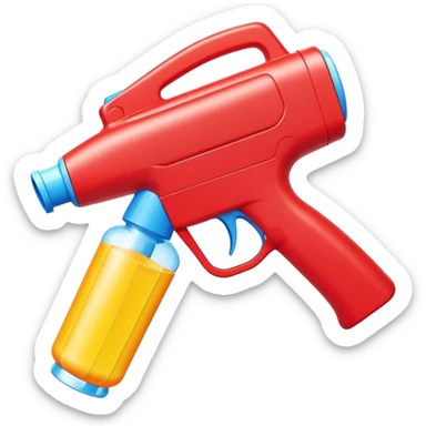 red water gun sticker