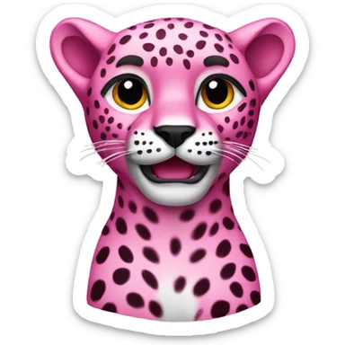 Pink cheetah  sticker