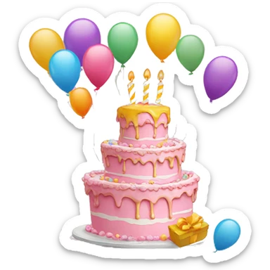 Happy birthday wordings sticker