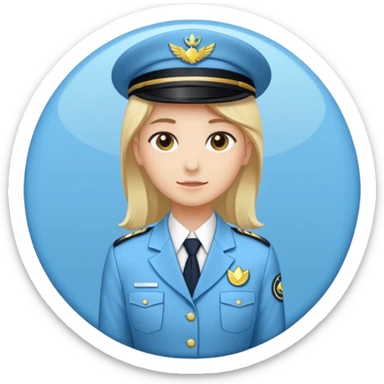 Círculo completamente celeste con un ✔️ de color blanco en su interior  sticker