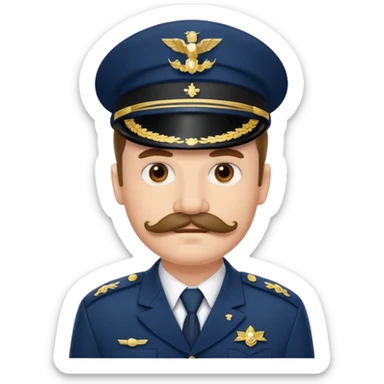 moustache uniform man different category sticker