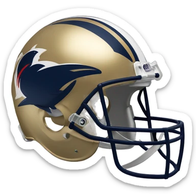 vegas gold football helmet with navy Rocket logo like the Toledo Rockets sticker