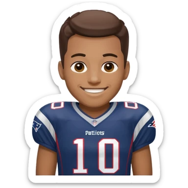  patriots player number 10 sticker