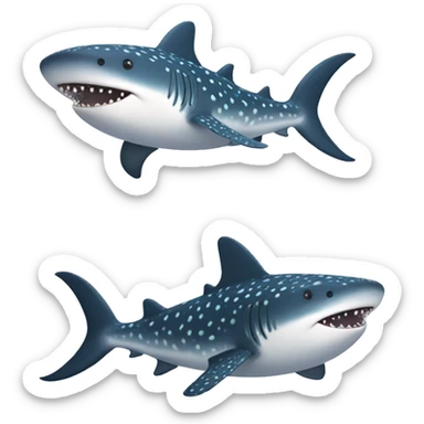 cute whale shark sticker