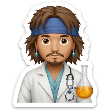 jack sparrow scientist sticker