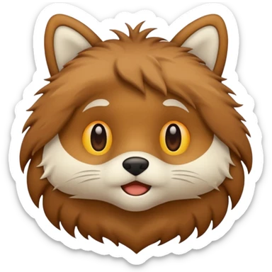 furry cloth sticker