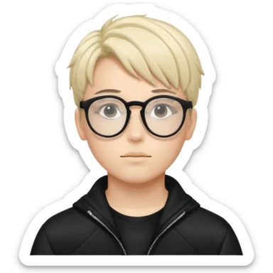 anime boy balenciaga glasses sticker