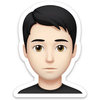 White good looking male with dark aesthetic  sticker