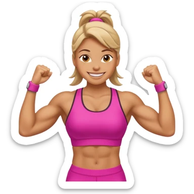 Gym girl sticker