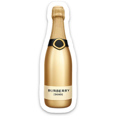 Burberry champagne bottle sticker