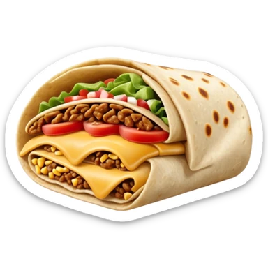 folded snacks,burrito sandwich sticker