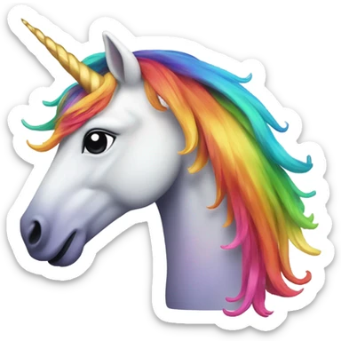 Unicorn with rainbows sticker