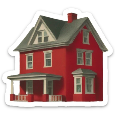 red house 1940s sticker