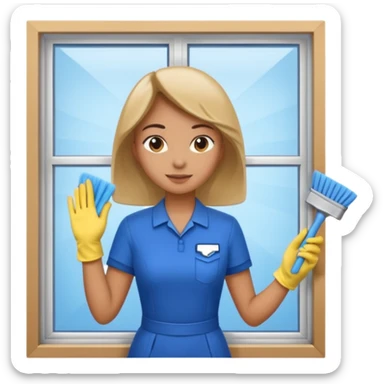 Window Cleaner woman  sticker