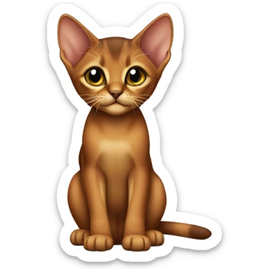 Abyssinian kitten standing sticker