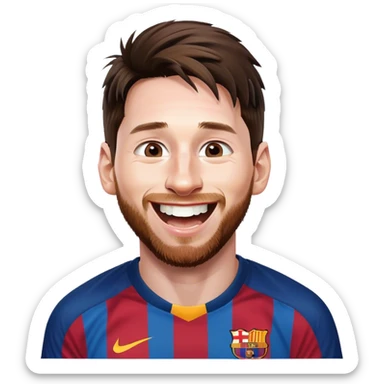 Messi riendo  sticker